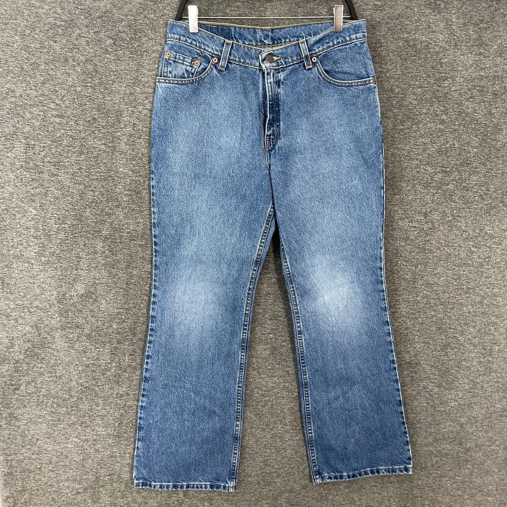 Vtg USA Levi's 517 Jeans Mens 32x30 Blue Medium Wash Bootcut Low Rise Denim